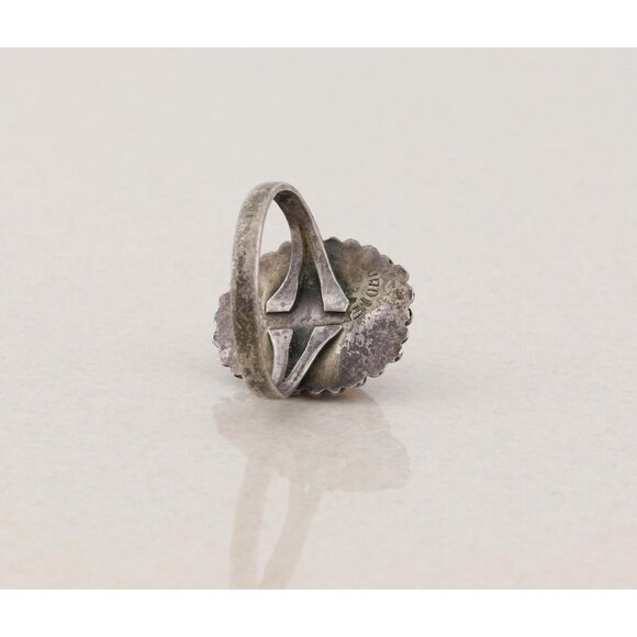 Sterling Silver Mexican Pink Foil Opal Ring Size 6 1/2 - Picture 2 of 8